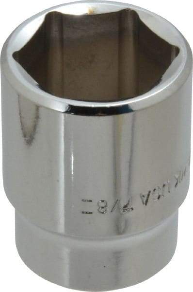 Blackhawk by Proto - 7/8", 1/2" Drive, Standard Hand Socket - 6 Points, 1-1/2" OAL, Chrome Finish - Exact Industrial Supply