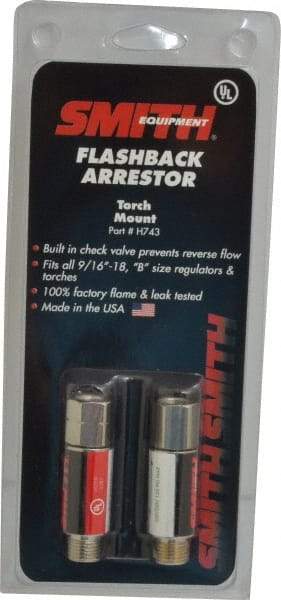 Miller-Smith - Torch Mount High Flow Flashback Arrestor - For Use with Cutting and Welding Torches - Exact Industrial Supply