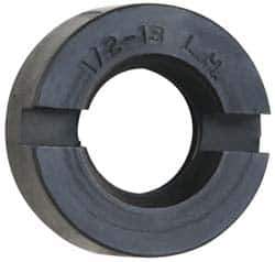 Sopko - 7/8" Diam Grinding Wheel Spindle Slotted Nut - 1/2-13 Thread Size, Left Handed, 5/16" Thick - Exact Industrial Supply