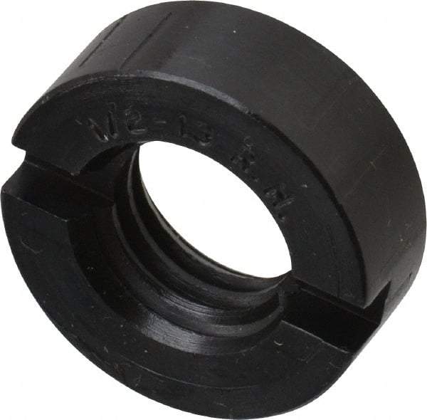 Sopko - 7/8" Diam Grinding Wheel Spindle Slotted Nut - 1/2-13 Thread Size, Right Handed, 5/16" Thick - Exact Industrial Supply