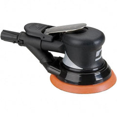 Dynabrade - 12,000 OPM, 18 CFM Air Consumption, Palm Air Orbital Sander - Round Pad, 1/4 NPT Inlet - Exact Industrial Supply
