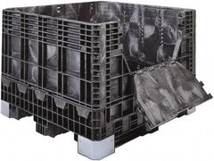 Akro-Mils - 47-5/8" Long x 44-5/8" Wide x 34" High Polyethylene Collapsible Bulk Box Container with 2 Gates - 2,500 Lb. Load Capacity - Exact Industrial Supply