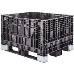 Akro-Mils - 47-5/8" Long x 39-3/4" Wide x 33-7/8" High Polyethylene Collapsible Bulk Box Container with 2 Gates - 2,500 Lb. Load Capacity - Exact Industrial Supply