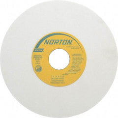 Norton - 7" Diam x 1-1/4" Hole x 1/4" Thick, K Hardness, 150 Grit Surface Grinding Wheel - Aluminum Oxide, Type 1, Very Fine Grade, 3,600 Max RPM, Vitrified Bond, No Recess - Exact Industrial Supply