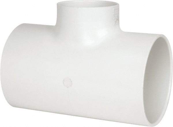 Value Collection - 6 x 6 x 4" PVC Plastic Pipe Reducing Tee - Schedule 40, All Slip End Connections - Exact Industrial Supply