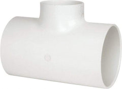 Value Collection - 6 x 6 x 4" PVC Plastic Pipe Reducing Tee - Schedule 40, All Slip End Connections - Exact Industrial Supply