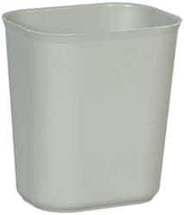 Rubbermaid - 14 Qt Gray Rectangle Trash Can - Fiberglass, 12-1/4" High x 11-1/8" Long x 8-1/4" Wide - Exact Industrial Supply