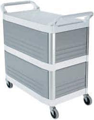 Rubbermaid - 300 Lb Capacity, 20" Wide x 40-5/8" Long x 40-13/16" High Standard Utility Cart - 3 Shelf, Plastic - Exact Industrial Supply