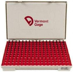Vermont Gage - 190 Piece, 0.0615-0.2505 Inch Diameter Plug and Pin Gage Set - Plus 0.0002 Inch Tolerance, Class ZZ - Exact Industrial Supply