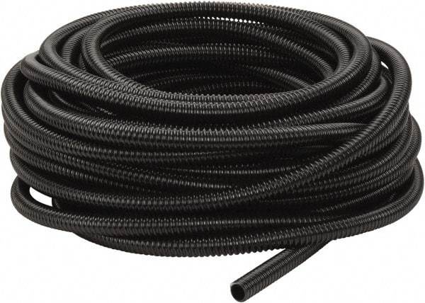 Hubbell Wiring Device-Kellems - 1/2" Trade Size, 100' Long, Flexible Liquidtight Conduit - PVC, 16.1mm ID, Black - Exact Industrial Supply