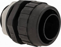Hubbell Wiring Device-Kellems - 1" Trade, Nylon Push In Straight Liquidtight Conduit Connector - Noninsulated - Exact Industrial Supply
