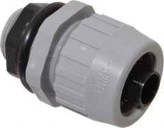 Hubbell Wiring Device-Kellems - 3/8" Trade, Nylon Push In Straight Liquidtight Conduit Connector - Noninsulated - Exact Industrial Supply