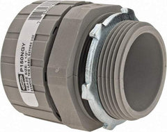 Hubbell Wiring Device-Kellems - 1-1/2" Trade, Nylon Push In Straight Liquidtight Conduit Connector - Noninsulated - Exact Industrial Supply