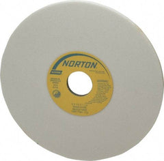 Norton - 8" Diam x 1-1/4" Hole x 1/4" Thick, K Hardness, 60 Grit Surface Grinding Wheel - Aluminum Oxide, Type 1, Medium Grade, 3,600 Max RPM, Vitrified Bond, No Recess - Exact Industrial Supply