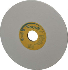 Norton - 8" Diam x 1-1/4" Hole x 1/4" Thick, I Hardness, 100 Grit Surface Grinding Wheel - Aluminum Oxide, Type 1, Fine Grade, 3,600 Max RPM, Vitrified Bond, No Recess - Exact Industrial Supply