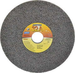 Norton - 8" Diam x 1-1/4" Hole x 1/2" Thick, G Hardness, 46 Grit Surface Grinding Wheel - Aluminum Oxide, Type 1, Coarse Grade, 3,105 Max RPM, Vitrified Bond, No Recess - Exact Industrial Supply