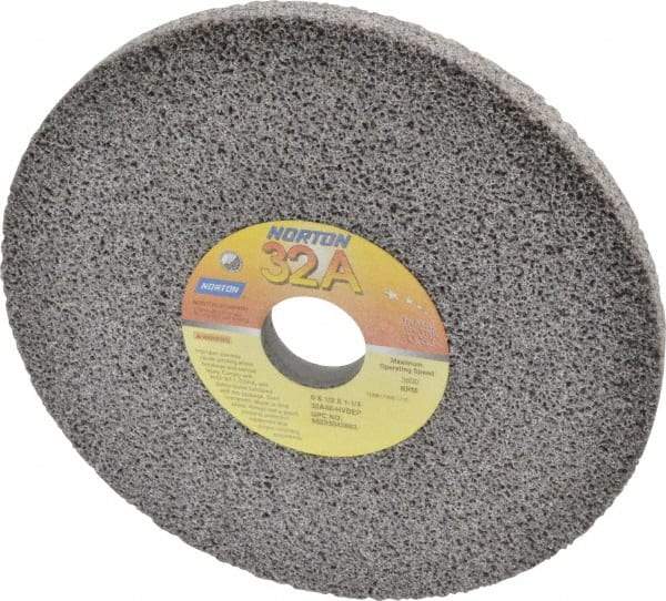 Norton - 8" Diam x 1-1/4" Hole x 1/2" Thick, H Hardness, 46 Grit Surface Grinding Wheel - Aluminum Oxide, Type 1, Coarse Grade, 3,600 Max RPM, Vitrified Bond, No Recess - Exact Industrial Supply