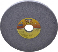 Norton - 8" Diam x 1-1/4" Hole x 1/2" Thick, J Hardness, 46 Grit Surface Grinding Wheel - Aluminum Oxide, Type 1, Coarse Grade, 3,600 Max RPM, Vitrified Bond, No Recess - Exact Industrial Supply