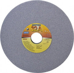 Norton - 8" Diam x 1-1/4" Hole x 1/2" Thick, H Hardness, 60 Grit Surface Grinding Wheel - Aluminum Oxide, Type 1, Medium Grade, 3,600 Max RPM, Vitrified Bond, No Recess - Exact Industrial Supply