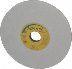 Norton - 8" Diam x 1-1/4" Hole x 1/2" Thick, H Hardness, 46 Grit Surface Grinding Wheel - Aluminum Oxide, Type 1, Coarse Grade, 3,105 Max RPM, Vitrified Bond, No Recess - Exact Industrial Supply