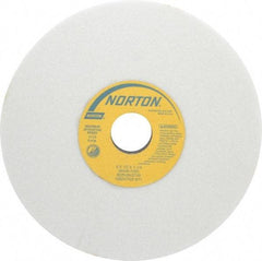 Norton - 8" Diam x 1-1/4" Hole x 1/2" Thick, I Hardness, 46 Grit Surface Grinding Wheel - Aluminum Oxide, Type 1, Coarse Grade, 3,105 Max RPM, Vitrified Bond, No Recess - Exact Industrial Supply