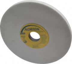 Norton - 8" Diam x 1-1/4" Hole x 1/2" Thick, J Hardness, 60 Grit Surface Grinding Wheel - Aluminum Oxide, Type 1, Medium Grade, 3,600 Max RPM, Vitrified Bond, No Recess - Exact Industrial Supply