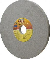 Norton - 8" Diam x 1-1/4" Hole x 1/2" Thick, I Hardness, 80 Grit Surface Grinding Wheel - Aluminum Oxide, Type 1, Medium Grade, 3,600 Max RPM, Vitrified Bond, No Recess - Exact Industrial Supply