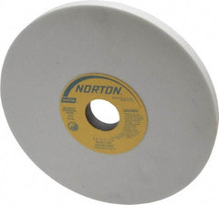 Norton - 8" Diam x 1-1/4" Hole x 1/2" Thick, I Hardness, 80 Grit Surface Grinding Wheel - Aluminum Oxide, Type 1, Medium Grade, 3,600 Max RPM, Vitrified Bond, No Recess - Exact Industrial Supply