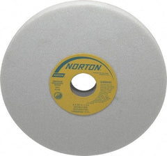 Norton - 8" Diam x 1-1/4" Hole x 3/4" Thick, K Hardness, 46 Grit Surface Grinding Wheel - Aluminum Oxide, Type 1, Coarse Grade, 3,600 Max RPM, Vitrified Bond, No Recess - Exact Industrial Supply