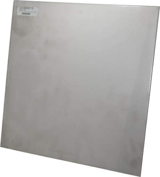 Made in USA - 0.12 Inch Thick x 12 Inch Wide x 12 Inch Long, 304 Stainless Steel Sheet - Cold Rolled, Bright Finish, #2B - Exact Industrial Supply