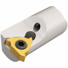 Iscar - Multiple Insert Styles, 24.8mm Head Length, Right Hand Cut, Internal Modular Threading Cutting Unit Head - System Size E12, 8.3mm Center to Cutting Edge, Series IscarThread - Exact Industrial Supply