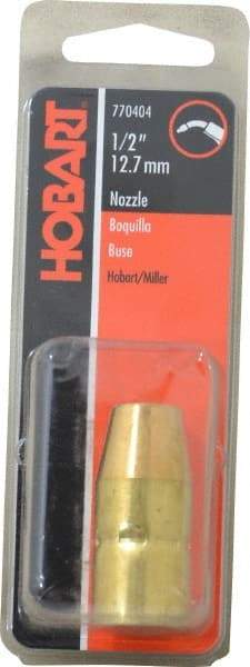 Hobart Welding Products - MIG Nozzle, Slip-On Welder Nozzle/Tip/Insulator - 0.023" to 0.035" Wire Outside Diam - Exact Industrial Supply