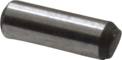 Value Collection - 1/16" Diam x 3/16" Pin Length Grade 8 Alloy Steel Standard Dowel Pin - C 50-58 Hardness, 800 Lb Breaking Strength, 1 Beveled & 1 Rounded End - Exact Industrial Supply
