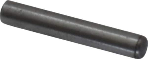 Value Collection - 1/16" Diam x 3/8" Pin Length Grade 8 Alloy Steel Standard Dowel Pin - C 50-58 Hardness, 800 Lb Breaking Strength, 1 Beveled & 1 Rounded End - Exact Industrial Supply