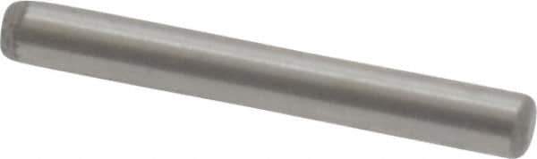 Value Collection - 1/16" Diam x 1/2" Pin Length Grade 8 Alloy Steel Standard Dowel Pin - C 50-58 Hardness, 800 Lb Breaking Strength, 1 Beveled & 1 Rounded End - Exact Industrial Supply