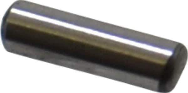 Value Collection - 3/32" Diam x 5/16" Pin Length Grade 8 Alloy Steel Standard Dowel Pin - C 50-58 Hardness, 1,800 Lb Breaking Strength, 1 Beveled & 1 Rounded End - Exact Industrial Supply