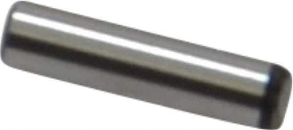 Value Collection - 3/32" Diam x 3/8" Pin Length Grade 8 Alloy Steel Standard Dowel Pin - C 50-58 Hardness, 1,800 Lb Breaking Strength, 1 Beveled & 1 Rounded End - Exact Industrial Supply