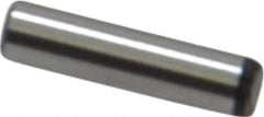 Value Collection - 3/32" Diam x 3/8" Pin Length Grade 8 Alloy Steel Standard Dowel Pin - C 50-58 Hardness, 1,800 Lb Breaking Strength, 1 Beveled & 1 Rounded End - Exact Industrial Supply