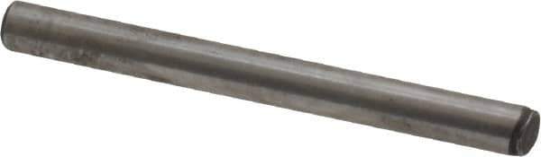 Value Collection - 3/32" Diam x 1" Pin Length Grade 8 Alloy Steel Standard Dowel Pin - C 50-58 Hardness, 1,800 Lb Breaking Strength, 1 Beveled & 1 Rounded End - Exact Industrial Supply