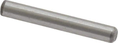 Value Collection - 1/8" Diam x 7/8" Pin Length Grade 8 Alloy Steel Standard Dowel Pin - C 50-58 Hardness, 3,200 Lb Breaking Strength, 1 Beveled & 1 Rounded End - Exact Industrial Supply