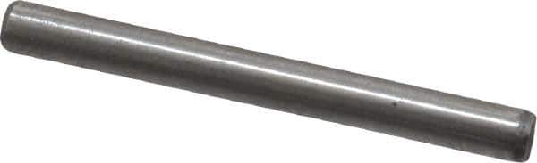 Value Collection - 1/8" Diam x 1-1/4" Pin Length Grade 8 Alloy Steel Standard Dowel Pin - C 50-58 Hardness, 3,200 Lb Breaking Strength, 1 Beveled & 1 Rounded End - Exact Industrial Supply
