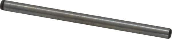 Value Collection - 1/8" Diam x 2" Pin Length Grade 8 Alloy Steel Standard Dowel Pin - C 50-58 Hardness, 3,200 Lb Breaking Strength, 1 Beveled & 1 Rounded End - Exact Industrial Supply