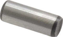Value Collection - 3/16" Diam x 1/2" Pin Length Grade 8 Alloy Steel Standard Dowel Pin - C 50-58 Hardness, 7,200 Lb Breaking Strength, 1 Beveled & 1 Rounded End - Exact Industrial Supply