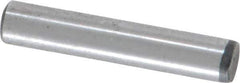 Value Collection - 3/16" Diam x 1" Pin Length Grade 8 Alloy Steel Standard Dowel Pin - C 50-58 Hardness, 7,200 Lb Breaking Strength, 1 Beveled & 1 Rounded End - Exact Industrial Supply