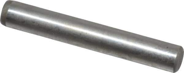 Value Collection - 3/16" Diam x 1-1/4" Pin Length Grade 8 Alloy Steel Standard Dowel Pin - C 50-58 Hardness, 7,200 Lb Breaking Strength, 1 Beveled & 1 Rounded End - Exact Industrial Supply