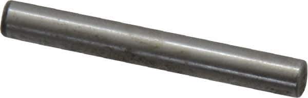 Value Collection - 3/16" Diam x 1-1/2" Pin Length Grade 8 Alloy Steel Standard Dowel Pin - C 50-58 Hardness, 7,200 Lb Breaking Strength, 1 Beveled & 1 Rounded End - Exact Industrial Supply
