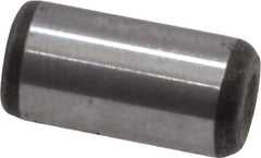 Value Collection - 1/4" Diam x 1/2" Pin Length Grade 8 Alloy Steel Standard Dowel Pin - C 50-58 Hardness, 12,800 Lb Breaking Strength, 1 Beveled & 1 Rounded End - Exact Industrial Supply