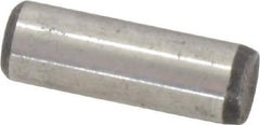Value Collection - 1/4" Diam x 3/4" Pin Length Grade 8 Alloy Steel Standard Dowel Pin - C 50-58 Hardness, 12,800 Lb Breaking Strength, 1 Beveled & 1 Rounded End - Exact Industrial Supply