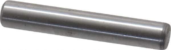 Value Collection - 1/4" Diam x 1-1/2" Pin Length Grade 8 Alloy Steel Standard Dowel Pin - C 50-58 Hardness, 12,800 Lb Breaking Strength, 1 Beveled & 1 Rounded End - Exact Industrial Supply