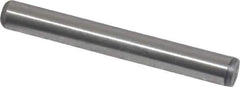 Value Collection - 1/4" Diam x 2" Pin Length Grade 8 Alloy Steel Standard Dowel Pin - C 50-58 Hardness, 12,800 Lb Breaking Strength, 1 Beveled & 1 Rounded End - Exact Industrial Supply